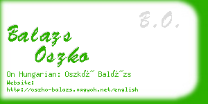 balazs oszko business card